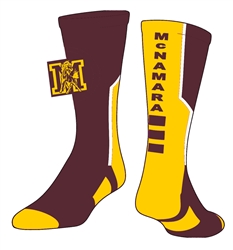 Maroon and Gold Spirit Socks