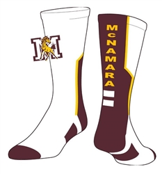 Maroon, Gold & White Spirit Socks