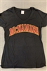 Ladies Short Sleeve Black McNamara V Neck T Shirt