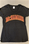 Ladies Short Sleeve Black McNamara V Neck T Shirt