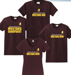 Mustang Dad Maroon Crew T Shirt