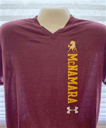 Under Armour V Neck Maroon T Shirt