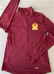 Ladies Under Armour Maroon Quarter Zip