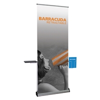 Premium Banner Stand Kit 01 - Banner Stand Literature Holder and Shelf