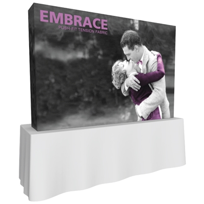 Embrace 3x2  pop up display with fitted dye-sub SEG graphic including endcaps perfect for a table top display