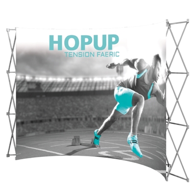 Hop Up 5x3 Curved with Front Graphic - Pop Up Trade Show Display