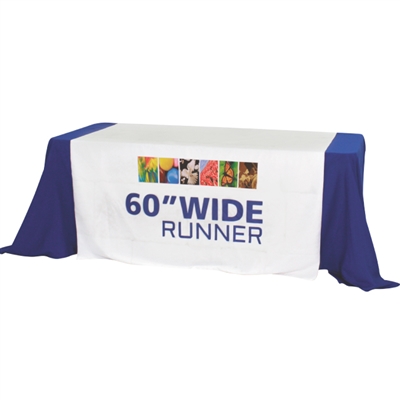 60" Table Runner Full - Custom Printed Trade Show Exhibit Table Cover