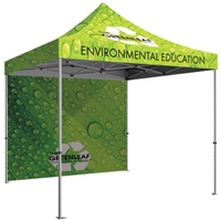 Zoom 10 x 10 Pop up Tent with Custom Canopy and Backwall Graphics