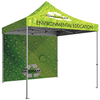 Zoom 10 x 10 Pop up Tent with Custom Canopy and Backwall Graphics