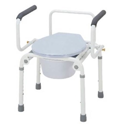 Merits_Drop_Arm_Steel_Commode_Chair_300-lb_Weight_Capacity