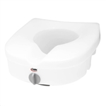 Carex E-Z Lock 5" Raised Toilet Seat White plastic