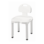 Carex Universal Shower Chair with Back White Plastic