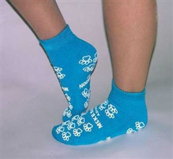 McKesson Medi-Pak Performance Teal  Above Ankle Slipper Socks