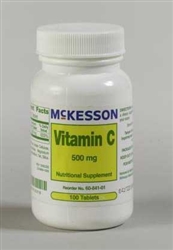 McKesson Vitamin C Tablets 500 mg Bottle of 100