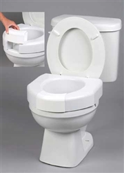 Basic Open Front Elevated Toilet Seat with Closed Front Option