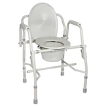 Deluxe Steel Drop Arm Commode