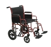 Bariatric HD Steel Transport Chair Wheelchair by Drive Medical