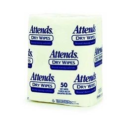 Attends Dry Wipes Disposable Washcloths