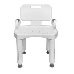 McKesson Premium Series Plastic Shower Chair with Back and Arms