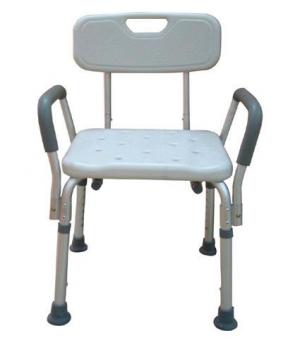 Bath Bench Adj Ht. w Back Remov. Padded Arms