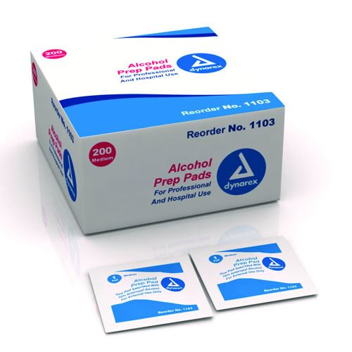 Alcohol Prep Pads Large Bx 100