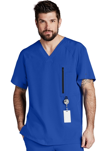 Barco One Men's Raglan V-Neck Scrub Top #0115