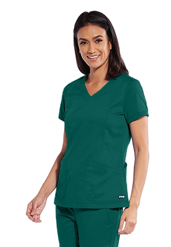 Grey's Anatomy Women's Knit V-neck "Kira" Scrub Tops #GRT049