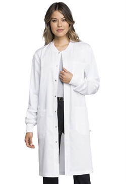 Cherokee Revolution Tech Unisex 40" Antimicrobial Snap Front Lab Coat #WW350AB