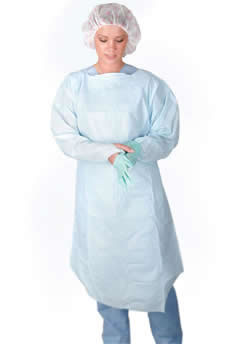 Disposable PE Film Heavyweight Gowns with Open Back 75/Case