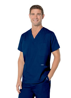 Landau Men's 5 Pocket Scrub Top #7489