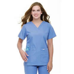 Landau Women's V-Neck Medical Scrub Top #8219