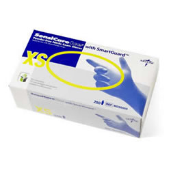 Medline SensiCare Ice Blue Nitrile Exam 250/Box #MDS6800H