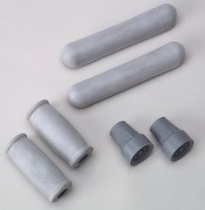 Crutch Accessories  Crutch Tips Gray - Super  Extra-Large   Qty. 6 pr