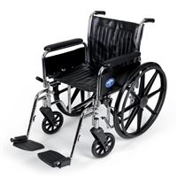 Excel 2000 Wheelchairs  Removable Full-Length Arms  Swing-Away Detachable Footrests  Black
