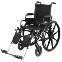 Medline K4 Lightweight Wheelchair-18" Detachable Elevating Legrests