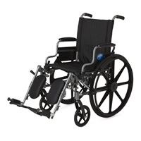 Excel K4 Basic Wheelchair  18  Desk-length arms  swing-away detachable elevating legrests