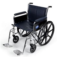 Excel Extra-Wide Wheelchairs  20  Wide  Removable Full-Length Arms  Swing-Away Detachable Footrests