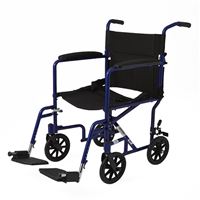 Excel Aluminum Transport Wheelchair  Blue