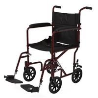 Excel Aluminum Transport Wheelchair  Red