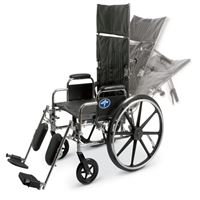 Excel Reclining Wheelchairs  20  Reclining Wheelchair with Elevating  Swing-Away Footrests w Anti-Tippers 350 lb. Capacity