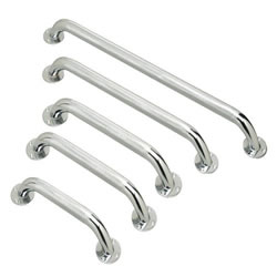 Chrome Grab Bars - 24  Long knurled chrome  Qty. 3