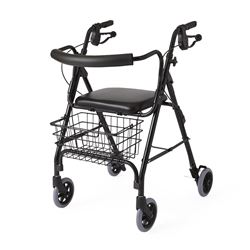 Rollator  Black  250 lbs.  Curved Back