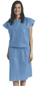 Economy Disposable Patient Gowns  Regular Size  Blue