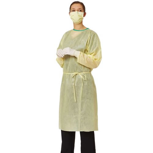 Classic Medium Weight Isolation Gowns  4-Ply Polypropylene  Yellow