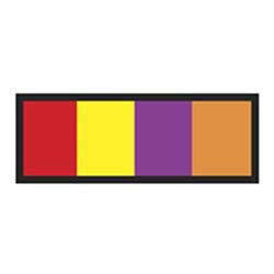 Identification Sheet Tape - Red  yellow  purple  orange  1 4