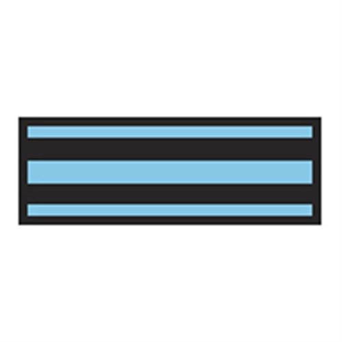 Identification Sheet Tape - Blue black stripe  1 4