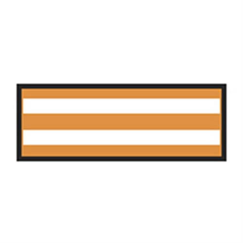 Identification Sheet Tape - Orange white stripe  1 4