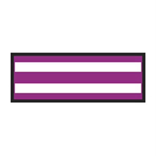 Identification Sheet Tape - Plum white stripe  1 4