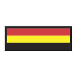 Identification Sheet Tape - Red yellow black stripe  3 8