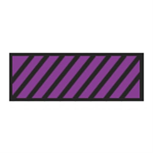 Identification Sheet Tape - Purple black diagonal stripe  1 4